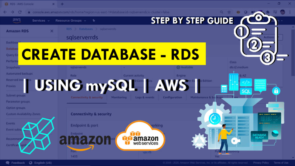 How To Create Database(RDS) Using mySQL in AWS - Step By Step Complete Guide From Scratch